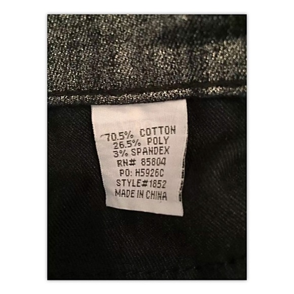 CONTRABAND Sz 7 Skinny Slvr Gray Met Stretch Jeans - Picture 5 of 6